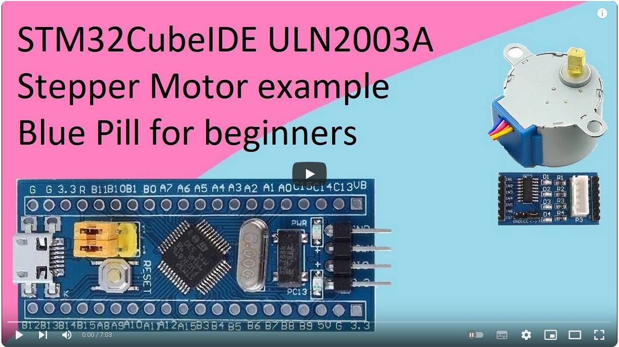 74. STM32CubeIDE ULN2003 A & Stepper Motor with STM32F103C8T6 смотреть онлайн
