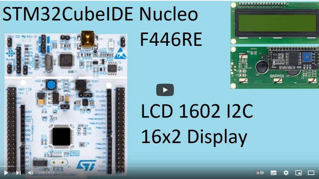 61. STM32CubeIDE LCD 1602 Display. I2C 16x2 with STM32F446RE смотреть онлайн