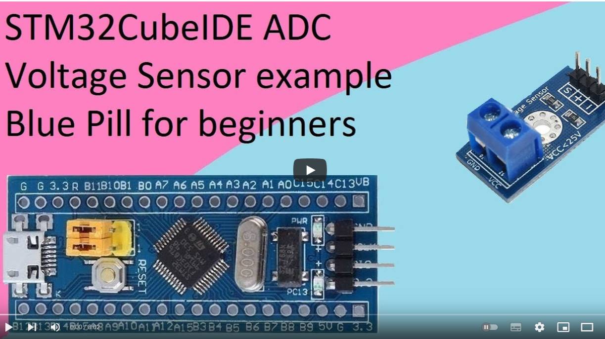 54. STM32CubeIDE Voltage Sensor with STM32F103C8T6 смотреть онлайн