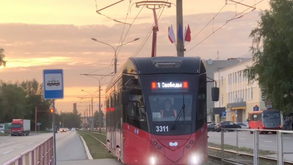 Белорусский новый трамвай в Барнауле