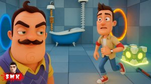 ШОУ ПРИВЕТ СОСЕД! ВАННА ТЕЛЕПОРТ-ПОЧТИ PORTAL! ИГРА HELLO NEIGHBOR ПРОХОЖДЕНИЕ МОДА HELLO PUZZLES 90