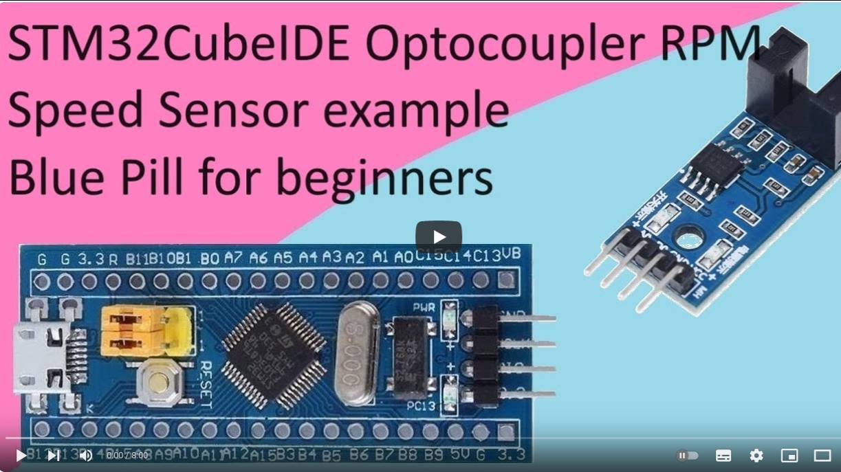 91. STM32CubeIDE Optocoupler sensor module as RPM meter (Tachometer) with STM32F103C8T6 смотреть онлайн