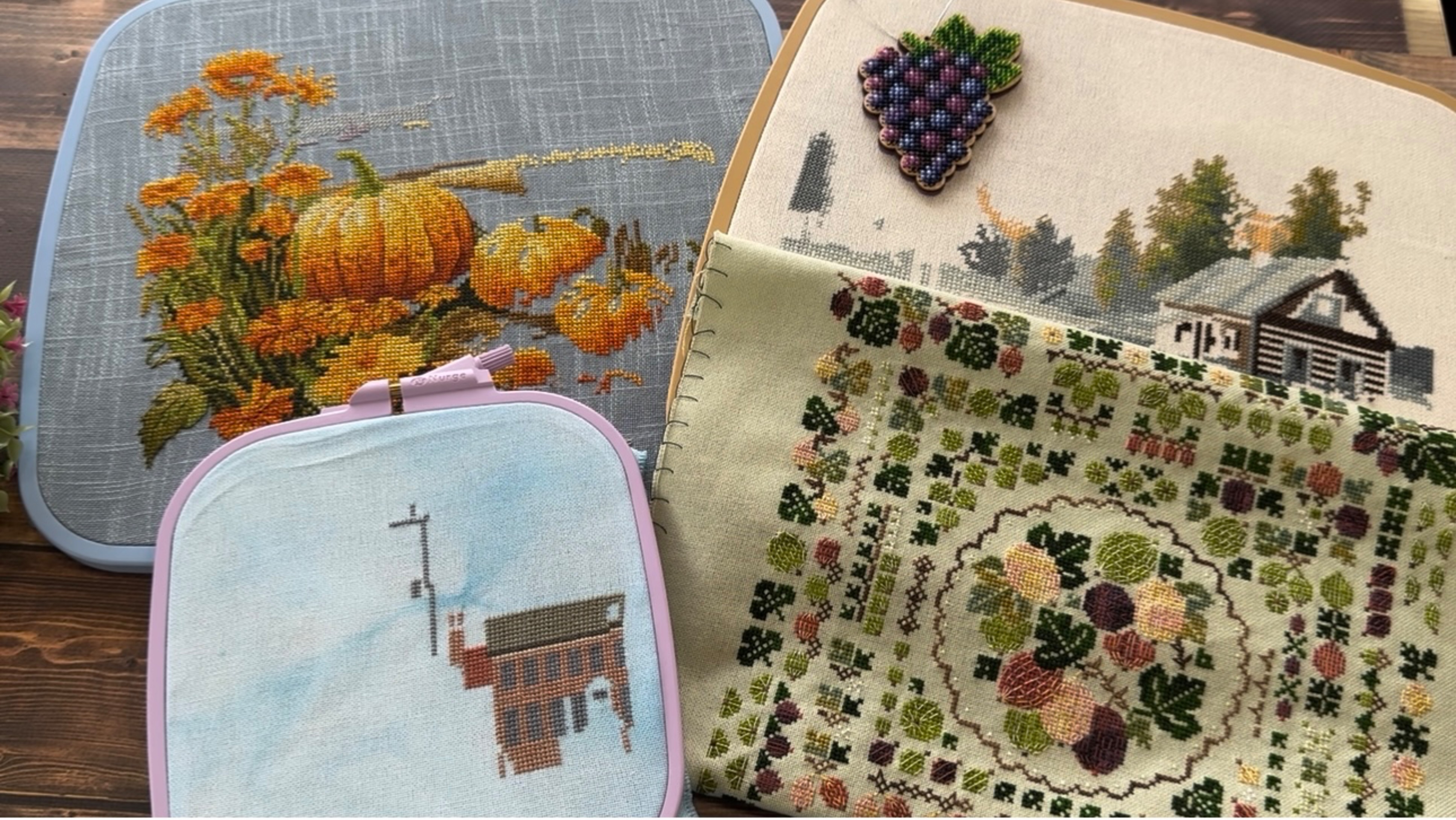 Вышивка крестом/«Крыжовниковое лето»от Совиного леса/Летние старты/Виноград/Процессы/Журнал. смотреть онлайн