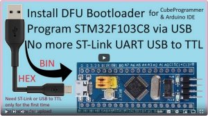 129. Install STM32 DFU Bootloader. Program STM32F103C8 via USB Port