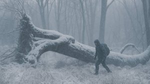 Испытание на выживание в условиях сильного снегопада и метели в -21 градус.