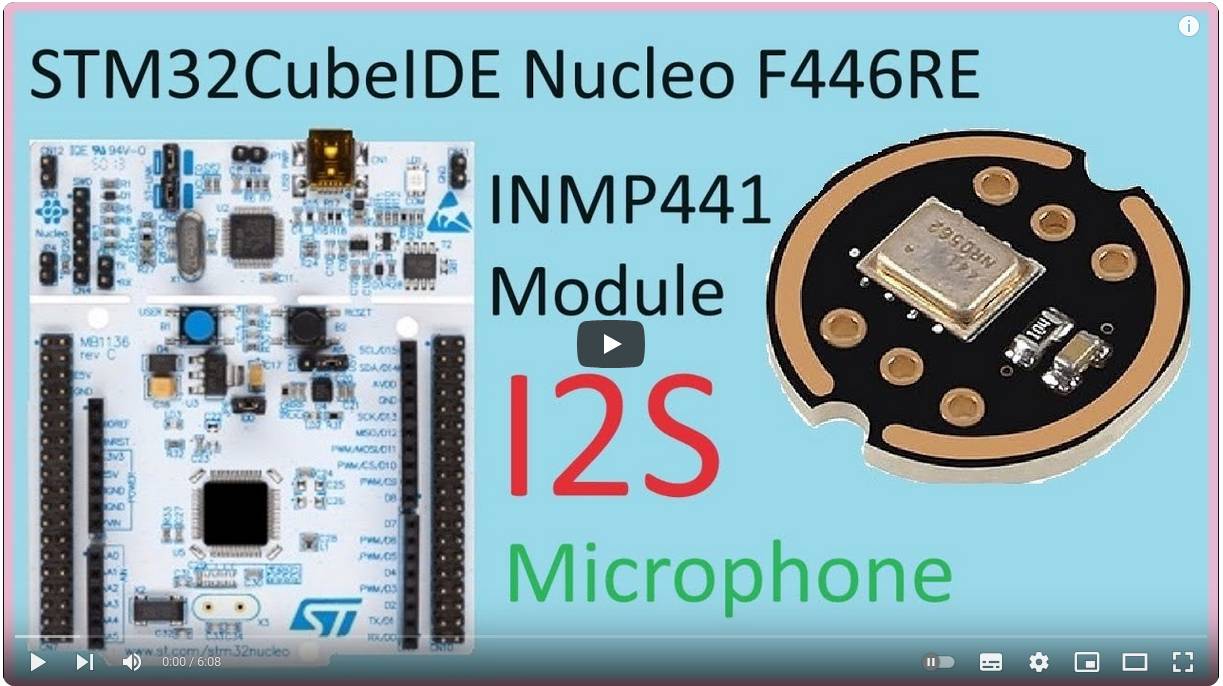 118. STM32CubeIDE I2S. INMP441 with STM32 F446RE Nucleo смотреть онлайн