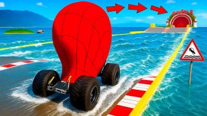 Сможет ли тачка Человека Паука проехать Огромную Яму с Водой в Гта 5! Эксперимент Gta 5 online