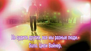 Не судите других, все мы разные люди. Suno.сл.  Цили Вайнер.