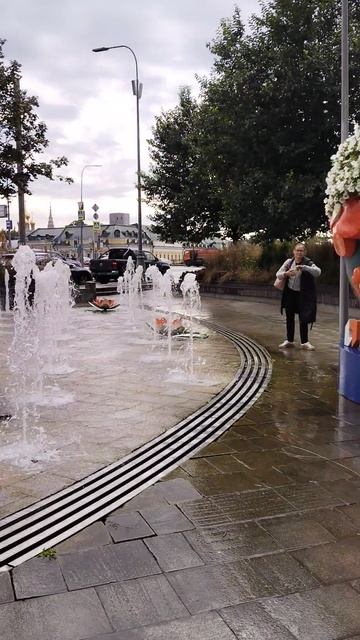 Очень красивый фонтан в Москве!