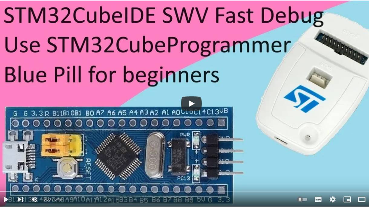 98. Serial Wire Viewer (SWV) for STM32F103C8T6 in Cube Programmer смотреть онлайн