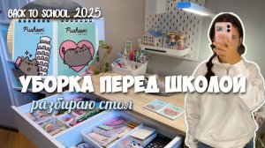 ДЕНЬ УБОРКИ ПЕРЕД ШКОЛОЙ! Разбираю КАНЦЕЛЯРИЮ, РАБОЧИЙ СТОЛ!