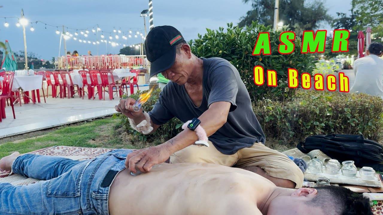 ASMR $1 Beach Massage 🌊 Meeting the Old Man Again – Super Relaxing [Massage ASMR Mr. Shine] смотреть онлайн
