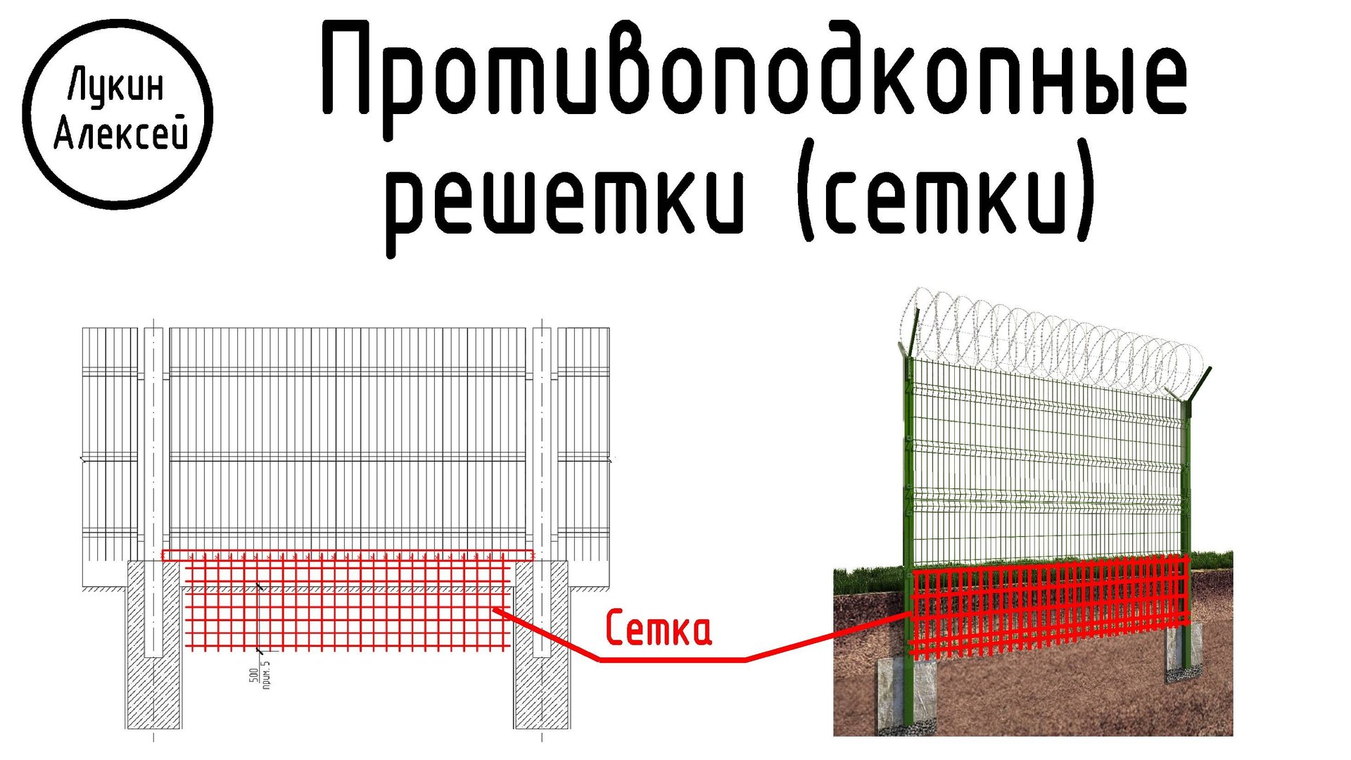 Противоподкопные решетки (сетки) / Антиподкопные мероприятия / Мои проекты смотреть онлайн