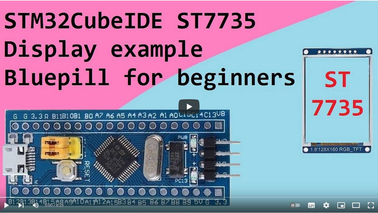 85. STM32CubeIDE ST7735 Display with STM32F103C8T6 смотреть онлайн
