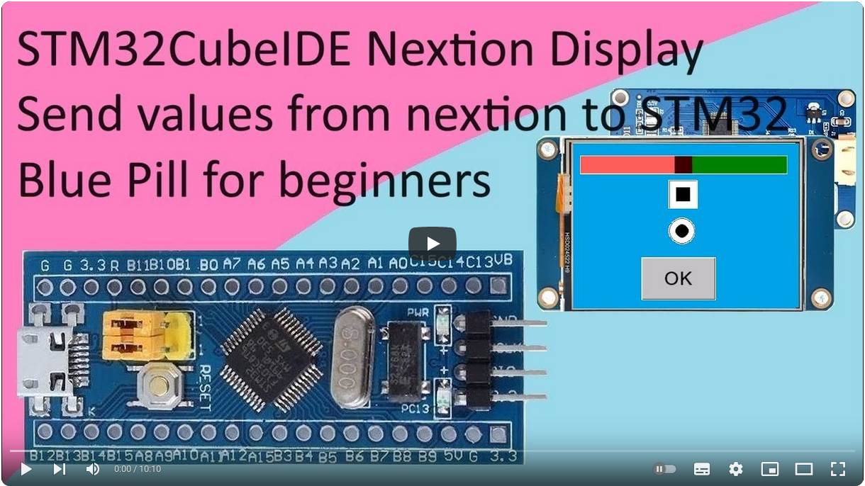 100. Sending values from nextion to STM32 using STM32CubeIDE смотреть онлайн
