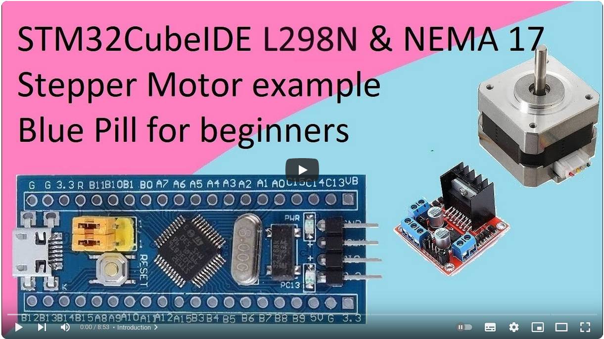 107. STM32CubeIDE L298N & NEMA 17 Stepper Motor with STM32F103C8T6 смотреть онлайн