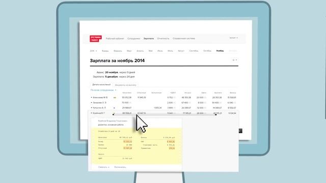 Инфографика, система Главбух