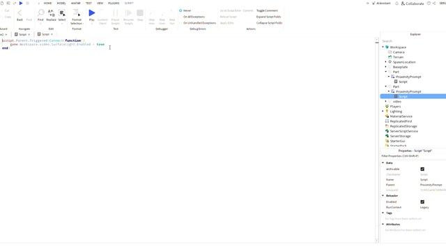 как сделать рабочий свет в Roblox Studio