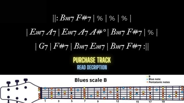 Broken Heart Man Slow Blues Guitar Backing Track in Bm смотреть онлайн