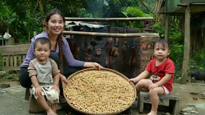 Сбор арахиса и копчение свинины, чтобы продать на рынке. Жизнь во Вьетнаме