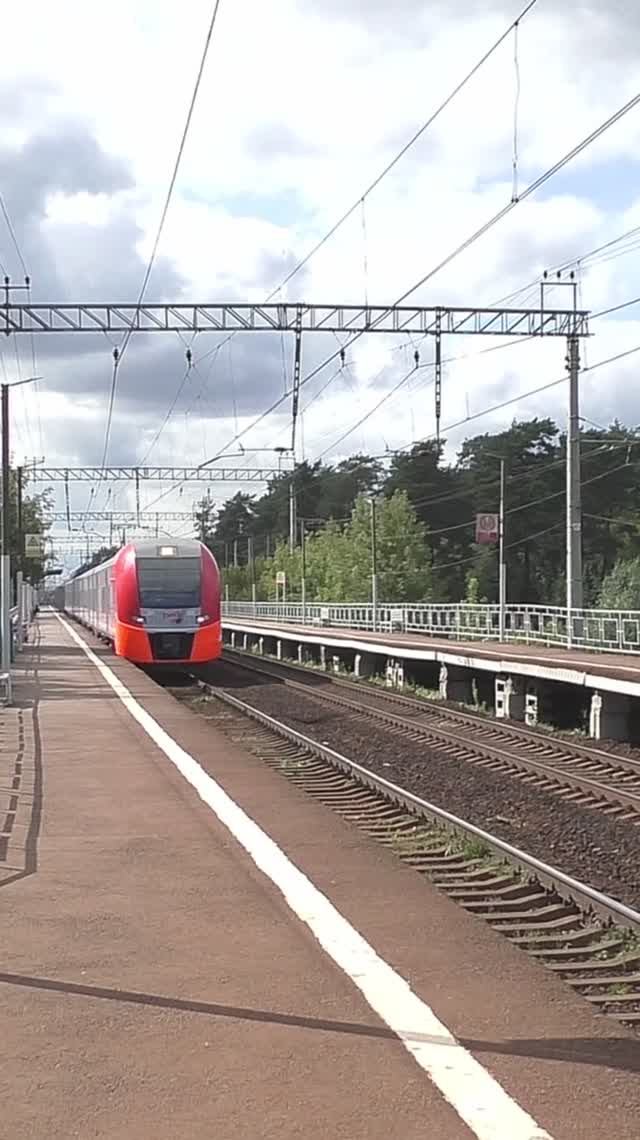 Электропоезд ЭС1-022 (ТЧ-96) поезд "Ласточка" № 703М Москва (Восточный вокзал) — Нижний Новгород. смотреть онлайн