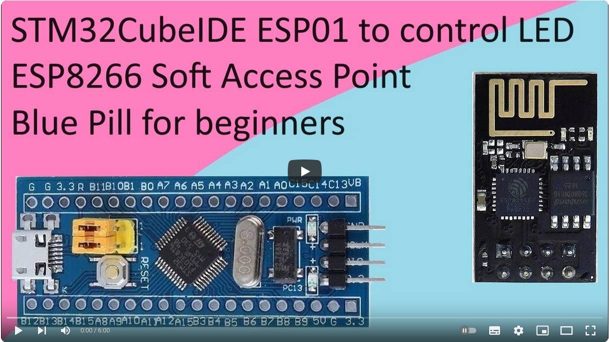 105. STM32CubeIDE ESP 01 Module with STM32F103C8T6 смотреть онлайн