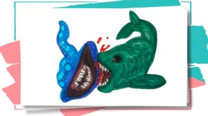 Рисуем монстра Блупа против Эль Грен Майя / How to draw EL  Gran Maja vs Bloop