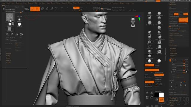 07. Sculpting Clothing In Zbrush смотреть онлайн