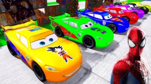 Человек-паук и Тачки Мультфильмы про машинки мотоциклы монстр-траки вертолеты и самолеты для детей