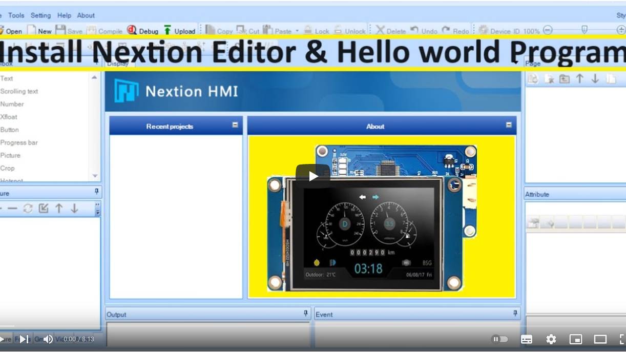 94. Install Nextion Editor and simple graphical Hello World using FTDI смотреть онлайн
