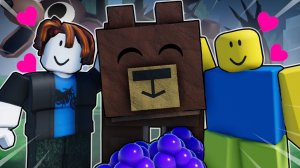 99 ночей в лесу, но медведь дружелюбный! мультики роблокс | Робуксы по ссылке в описании к видео!