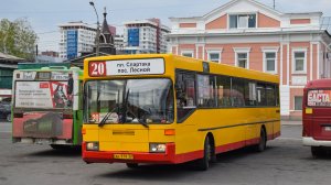 Автобус Mercedes-Benz O405 (АН 979 22). Покатушки по Барнаулу. / Ride on the Mercedes-Benz O405 bus