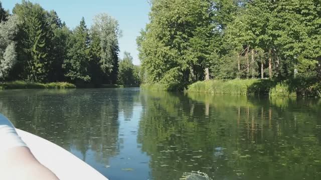 Прогулка на лодке в Павловском парке (Санкт-Петербург). смотреть онлайн