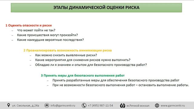 Динамическая оценка рисков (ДОР) смотреть онлайн