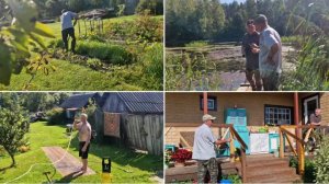 МОИ ХЛОПЦЫ БЕЗ ДЕЛА НЕ СИДЯТ. ПОДШАМАНИЛИ МОСТИК, ПОСТИРАЛИ КОВРЫ.