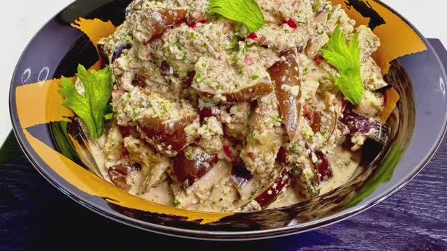Вкуснейшая грузинская закуска из баклажанов!