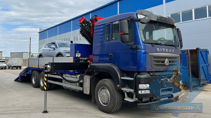 Новинка - бортовой автоэвакуатор с КМУ на шасси Ситрак! смотреть онлайн