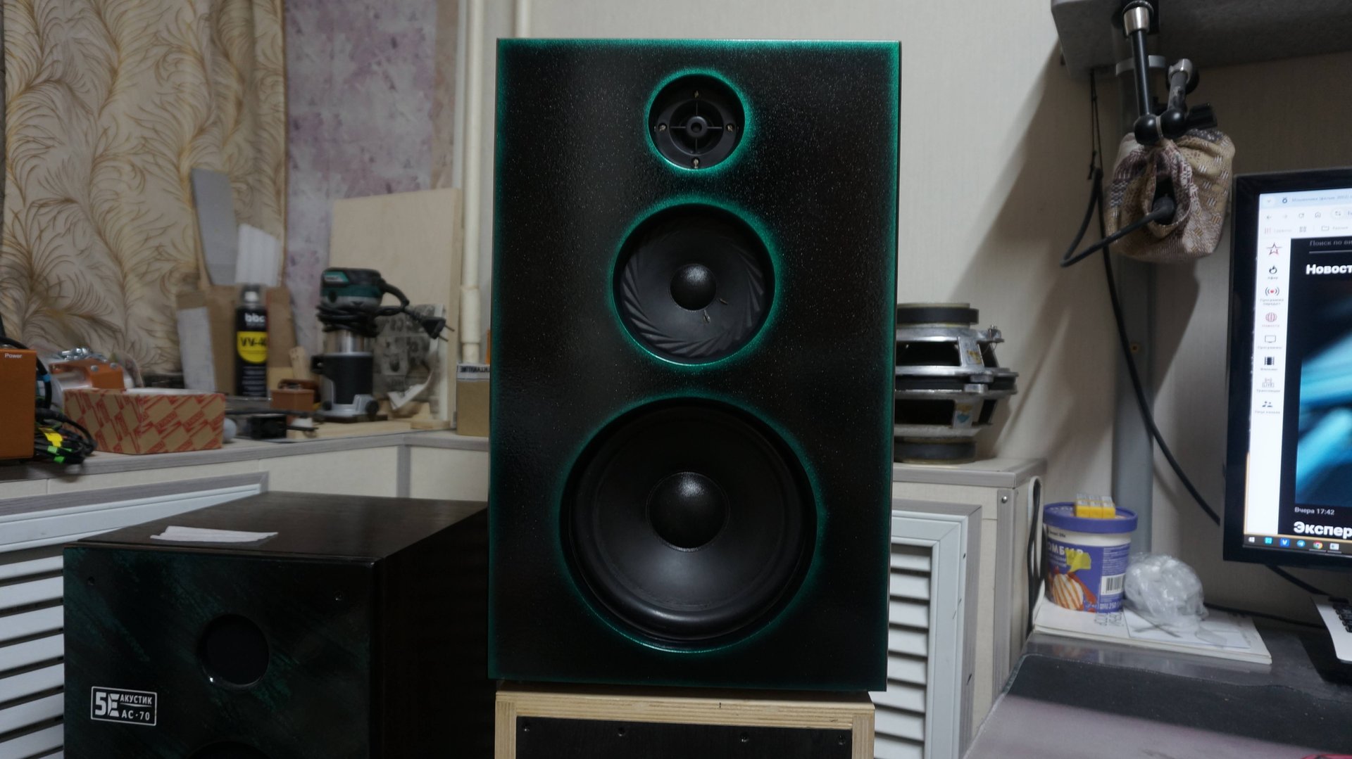 Тест как звучит акустика вега 25 АС-109, Переделка по расчётам. смотреть онлайн