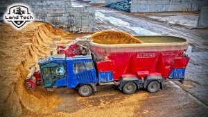 Эта машина кормит коров на огромной ферме! SiloKing System 1000+ самый большой кормосмеситель!