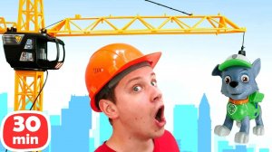 Щенячий Патруль на стройке, Человек Паук ставит рекорды на турнике! Веселая Школа с Кириллом