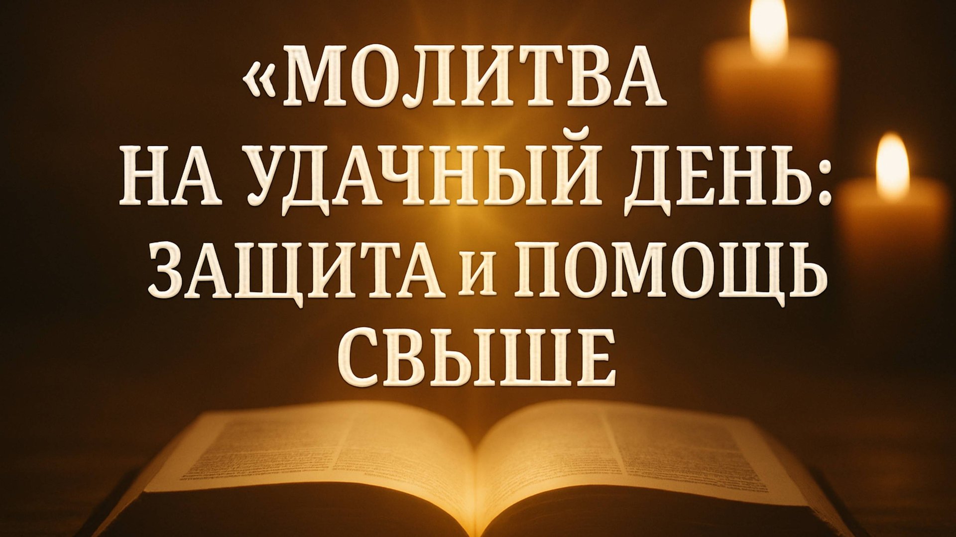 Молитва на удачный день: ЗАЩИТА И ПОМОЩЬ СВЫШЕ