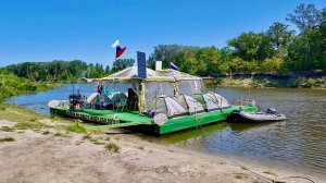 Сплав на плоту с жёнами. Рыбалка и отдых на реке Хопёр