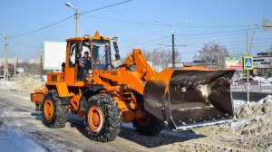 Фронтальный погрузчик Амкодор-352C. Уборка снега. / Front loader Amkodor-352C. Snow removal.