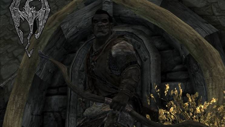 The Elder scrolls V: Skyrim. Прохождение за орка №12. Чистим некромантов в пещере Волчий череп. смотреть онлайн