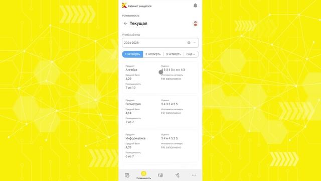 Оценки, расписание и посещаемость учеников в мобильном приложении 1С смотреть онлайн