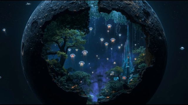 The Fractured Moon-Sanctuary🌙2-Hour Ethereal Ambience｜Bioluminescent Forest City｜Floating Lanterns смотреть онлайн
