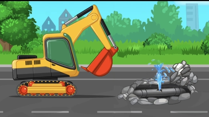 СОБИРАЕМ НОВЫЙ ЭКСКАВАТОР в игре! 🚜🛺🚜🛺🚔🗿 смотреть онлайн