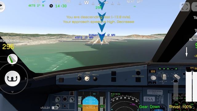 Посадка самолета Airbus A 340-300 Swiss Airlines