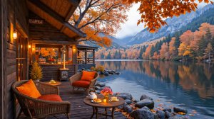 Осенний Джаз у Озера ☕🍁 Уютная Музыка для Душевного Вечера