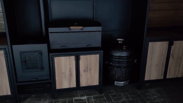 Большой мангальный комплекс шириной 500 см в нашей беседке. Компания Bbq-zone62.ru